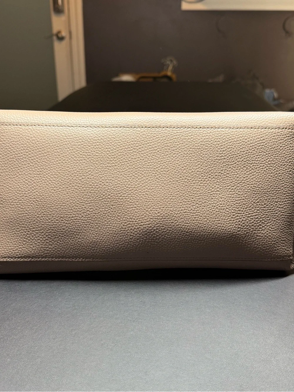 Coach Pebbled Leather Tote in Taupe